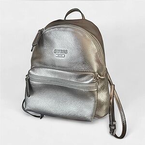 Guess Shiny Silver Backpack
